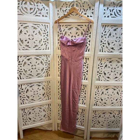 House of CB Charmaine Pink Corset Maxi Dress Size XS Extra Small - Picture 5 of 10